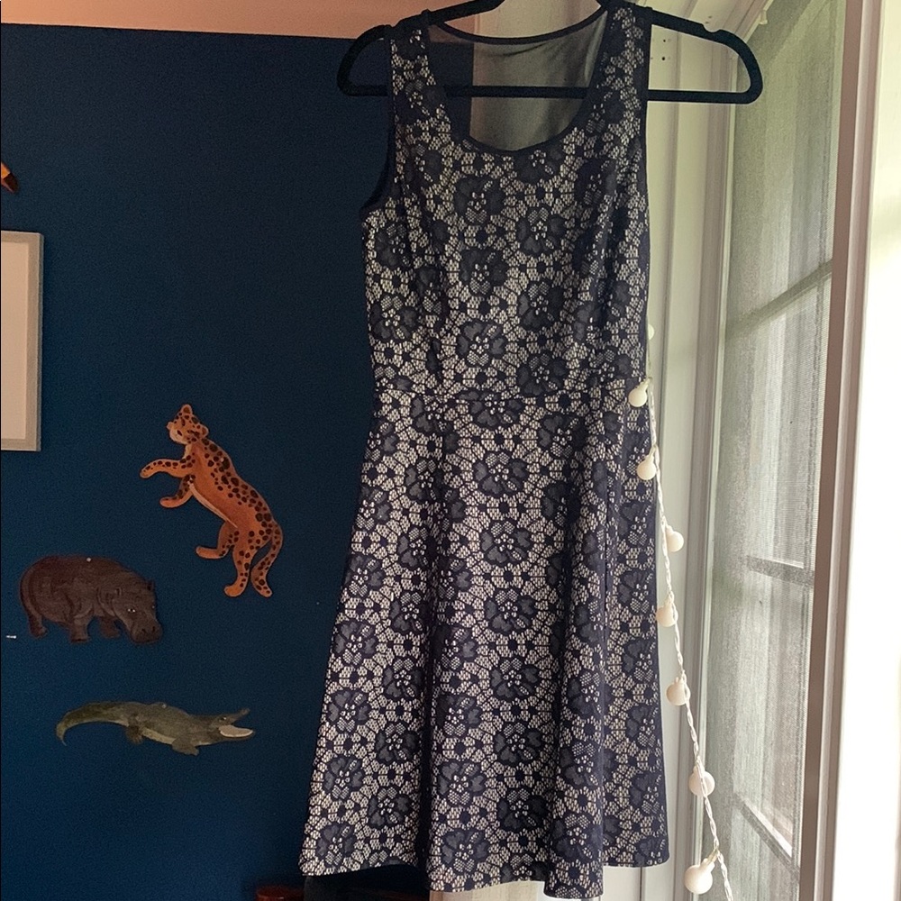 Elegant Navy Lace Dress size 4